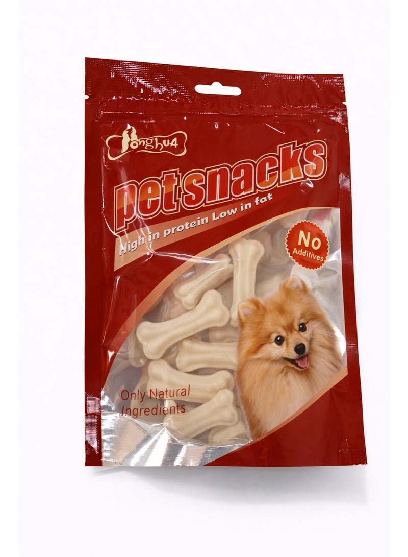 Pet Snacks, Natural Dog Treats, Bone Shape, High Protein Low Fat, No Additives, 8 Pieces